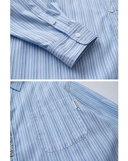 347 Ryōta Casual Pinstriped Shirt