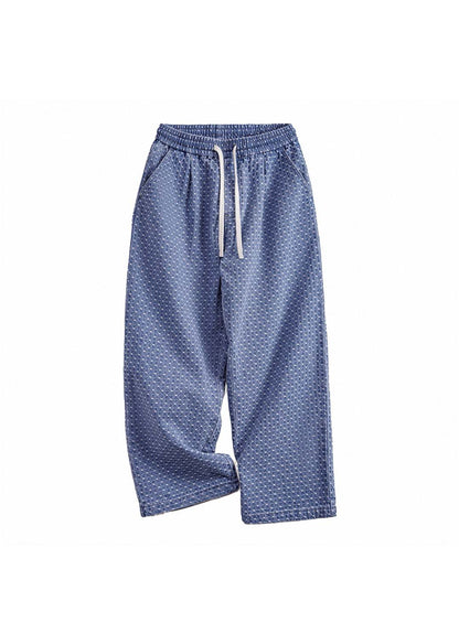 790 Arisawa Washed Denim Jacquard Pants
