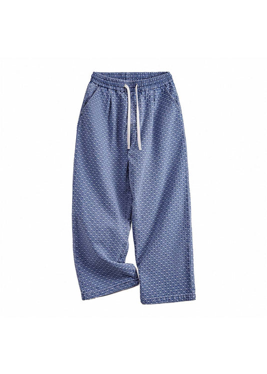 790 Arisawa Washed Denim Jacquard Pants