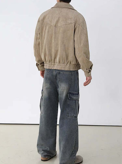 672 Nakamura Suede Zip-Through Jacket