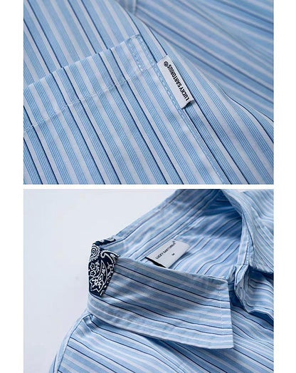 347 Ryōta Casual Pinstriped Shirt