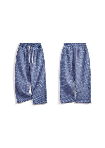 790 Arisawa Washed Denim Jacquard Pants