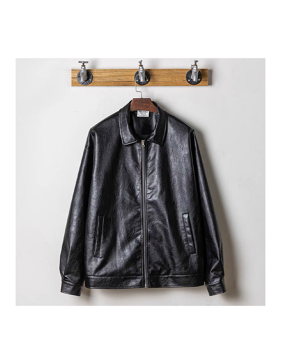 697 Keijo Faux Leather Coach Jacket