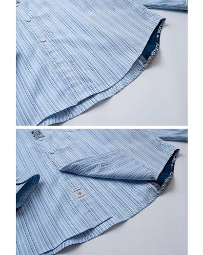 347 Ryōta Casual Pinstriped Shirt