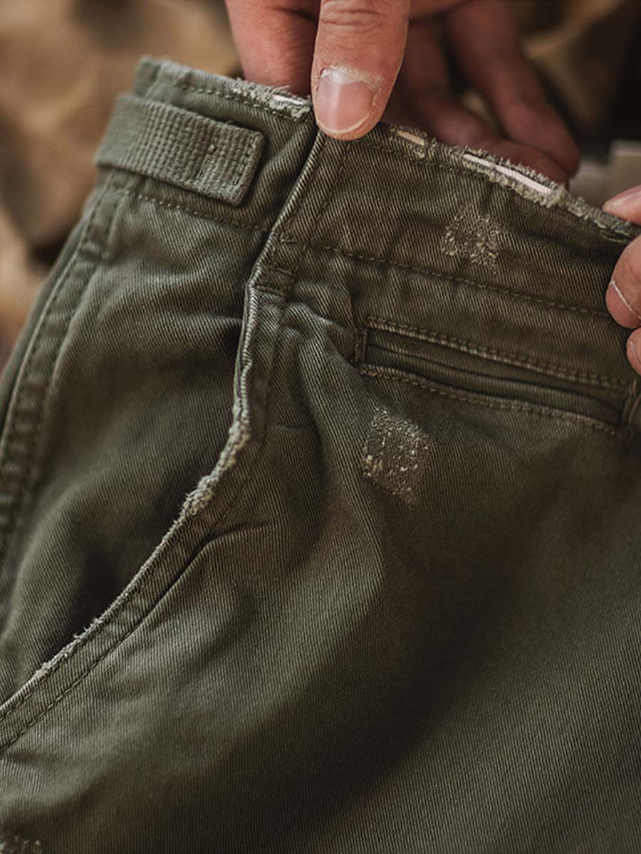 064 Bara Distressed Relaxed Chinos