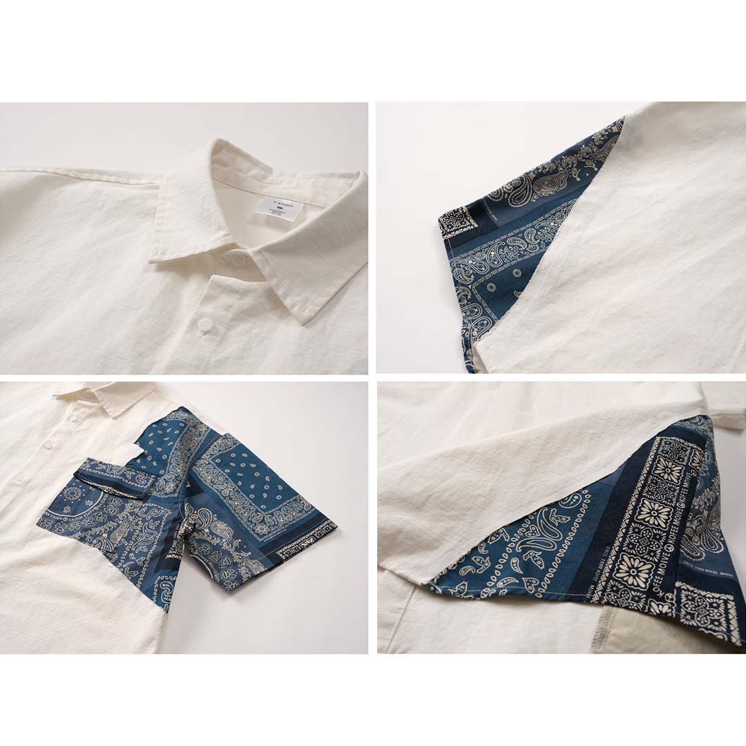 168 Koji Patchwork Short-Sleeve Shirt