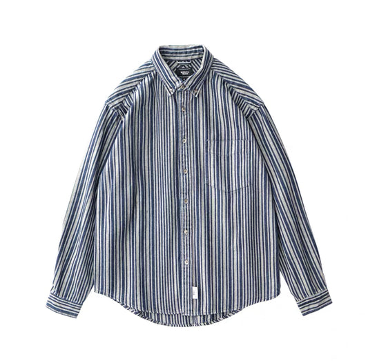 197 Yoji Striped Denim Shirt